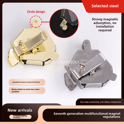 1021★  New seventh-generation hexagonal multi-functional magnet fixed rib pressing line pulling round sewing machine accessories