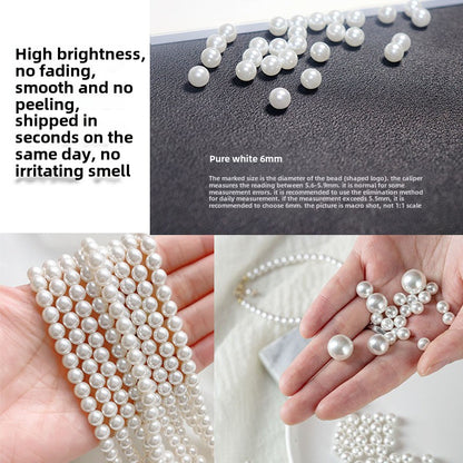 1584★  Boutique high-brightness non-porous imitation pearl mixed New Year's jewelry accessories pearl DIY material handmade beaded loose beads