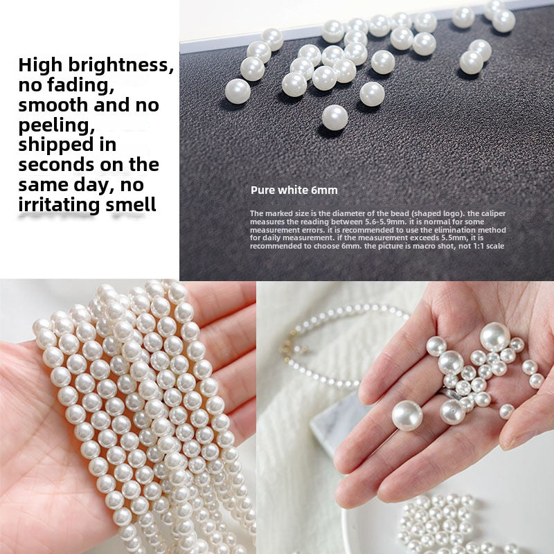 1584★  Boutique high-brightness non-porous imitation pearl mixed New Year's jewelry accessories pearl DIY material handmade beaded loose beads