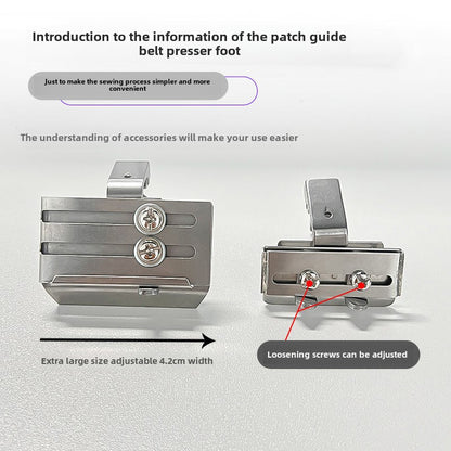 1450★  Computer flat car S10A adjustable sticker pressing foot Lockstitch sewing machine webbing strip collar pressing strip rubber band lace guide belt pressing foot