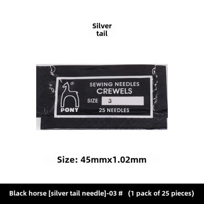 1514★  Indian genuine PONY horse brand deer brand golden tail embroidery needle hand stitch embroidery needle sewing 25 pieces/bag