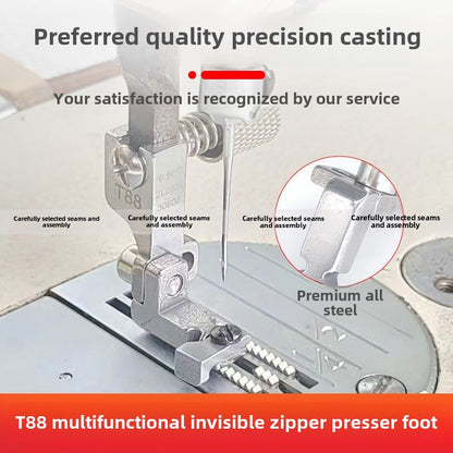 1421★  Sewing machine new T88 adjustable multi-function invisible zipper presser foot computer flat car left unilateral/right unilateral