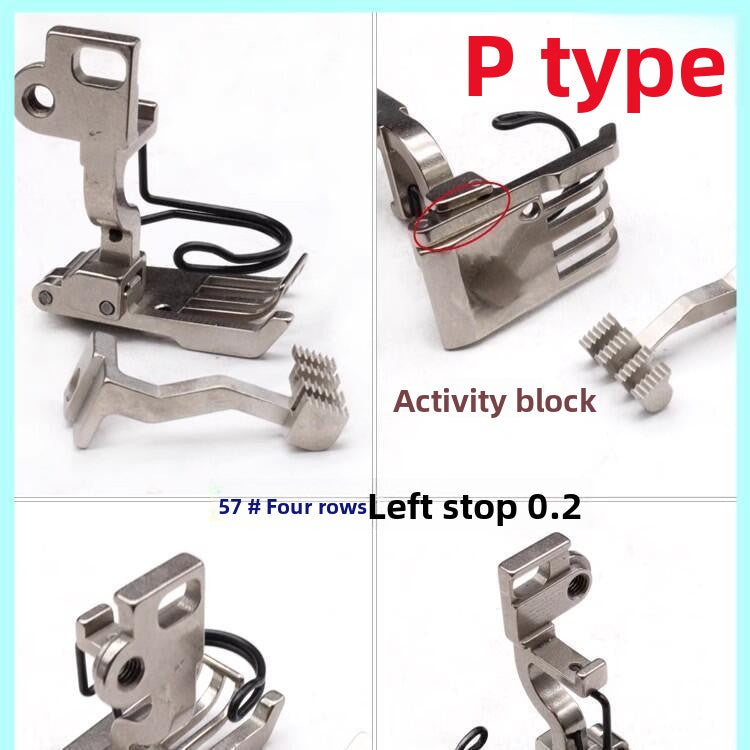 1554★  Sewing machine accessories 5490 synchronous car pressing foot, zipper stop tooth pleating, pressing placket, curling edge up and down differential times