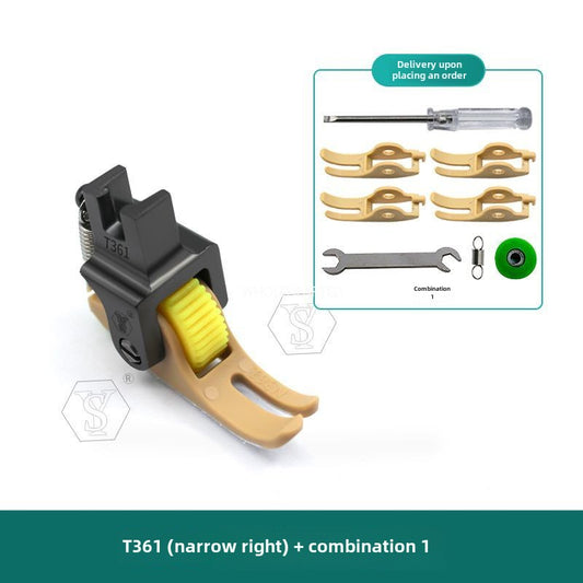 1070★  Unilateral T361/T360 Unilateral narrow roller presser foot half side small upper zipper pressing line multi-purpose