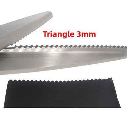 1682★  Cut triangular serrated half arc tailor cut pattern cut wave cut lace paper cut sewing scissors tooth cloth cut cloth