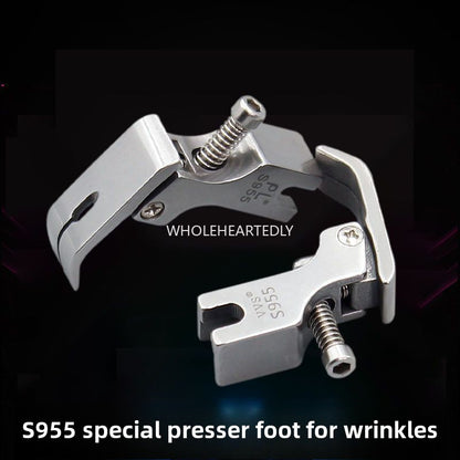 1024★  Flat car wrinkle and shrink press foot P955 flat sewing machine wrinkle press foot, lace ruffle edge simple discount iron press foot