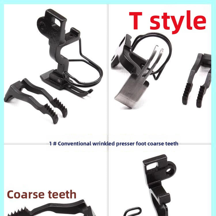 1554★  Sewing machine accessories 5490 synchronous car pressing foot, zipper stop tooth pleating, pressing placket, curling edge up and down differential times