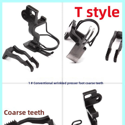 1554★  Sewing machine accessories 5490 synchronous car pressing foot, zipper stop tooth pleating, pressing placket, curling edge up and down differential times