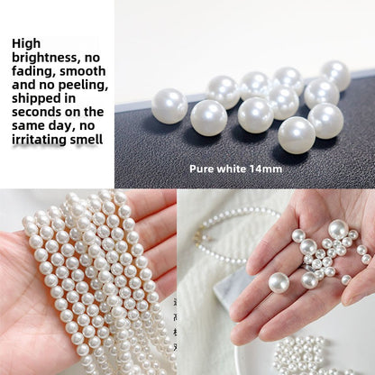1584★  Boutique high-brightness non-porous imitation pearl mixed New Year's jewelry accessories pearl DIY material handmade beaded loose beads