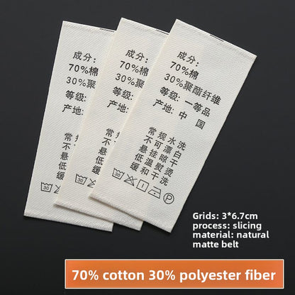 3224★  Washing label Spot washing water mark Customized clothing washing mark Ingredient mark Trademark printing Washing label Customized free shipping