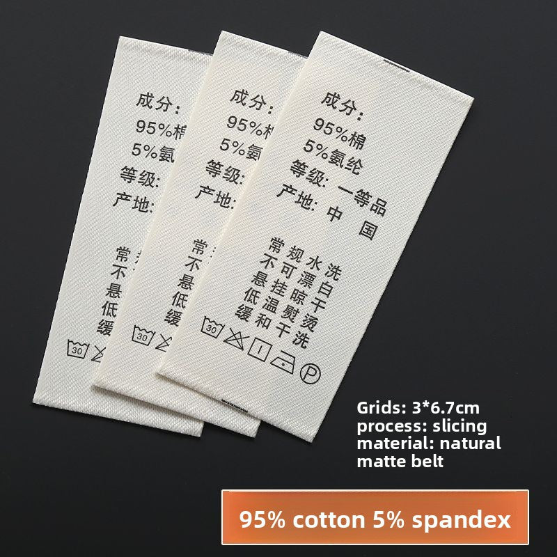 3224★  Washing label Spot washing water mark Customized clothing washing mark Ingredient mark Trademark printing Washing label Customized free shipping