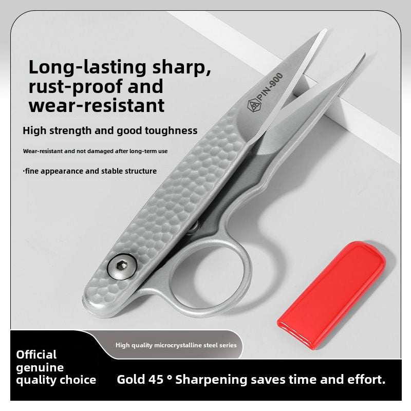1515★  Microcrystalline steel thread scissors Stainless steel yarn thread scissors Spring small scissors Cross stitch scissors Household tailor scissors