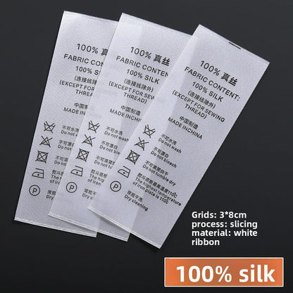 3224★  Washing label Spot washing water mark Customized clothing washing mark Ingredient mark Trademark printing Washing label Customized free shipping