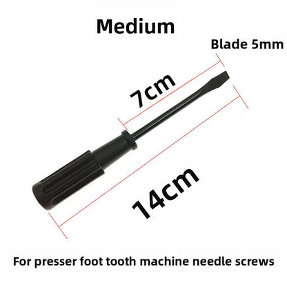 1667★  High-quality thin knife edge sewing machine special one-word screwdriver, screwdriver, screwdriver, sewing machine needle, maintenance tool, black carbon steel screwdriver