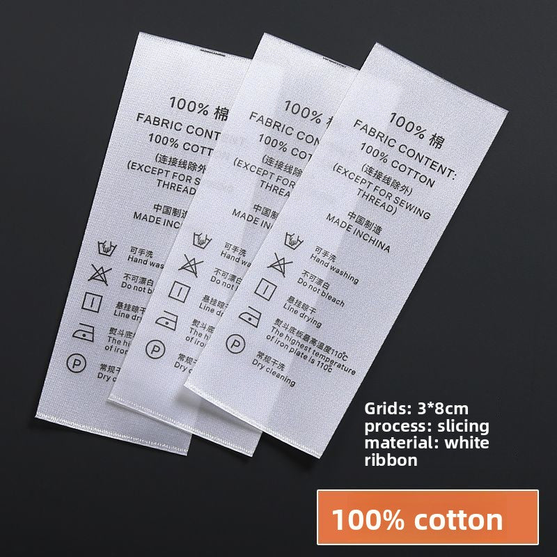 3224★  Washing label Spot washing water mark Customized clothing washing mark Ingredient mark Trademark printing Washing label Customized free shipping