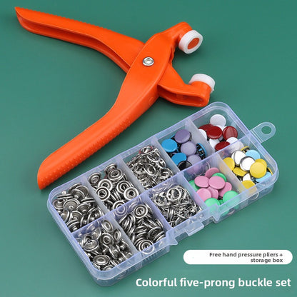 3409★  Baby clothes five-claw buckle installation tool set hidden buckle children's seam-free nail buckle four-fit buckle button five-grip buckle