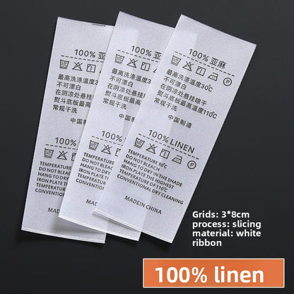 3224★  Washing label Spot washing water mark Customized clothing washing mark Ingredient mark Trademark printing Washing label Customized free shipping