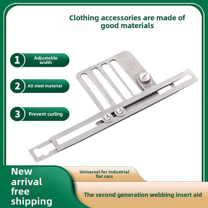 1447★  Sewing machine accessories Flat car pull lace auxiliary device Insert rope Insert strip pull lace webbing Hemp width adjustable multi-function