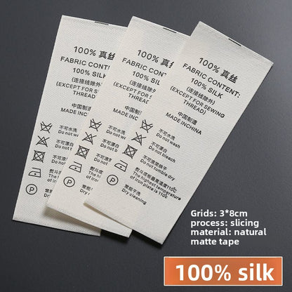 3224★  Washing label Spot washing water mark Customized clothing washing mark Ingredient mark Trademark printing Washing label Customized free shipping