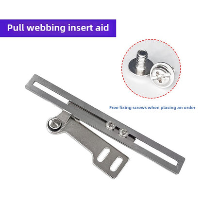 1447★  Sewing machine accessories Flat car pull lace auxiliary device Insert rope Insert strip pull lace webbing Hemp width adjustable multi-function