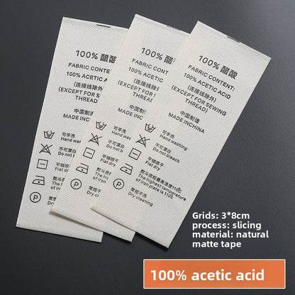 3224★  Washing label Spot washing water mark Customized clothing washing mark Ingredient mark Trademark printing Washing label Customized free shipping