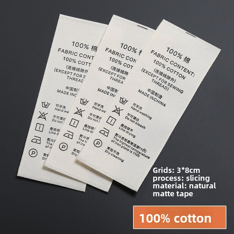 3224★  Washing label Spot washing water mark Customized clothing washing mark Ingredient mark Trademark printing Washing label Customized free shipping