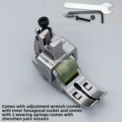 1047★  PL boutique flat car three-wheel roller presser foot, multi-functional thin and thick material adjustable roller presser foot leather down curtain