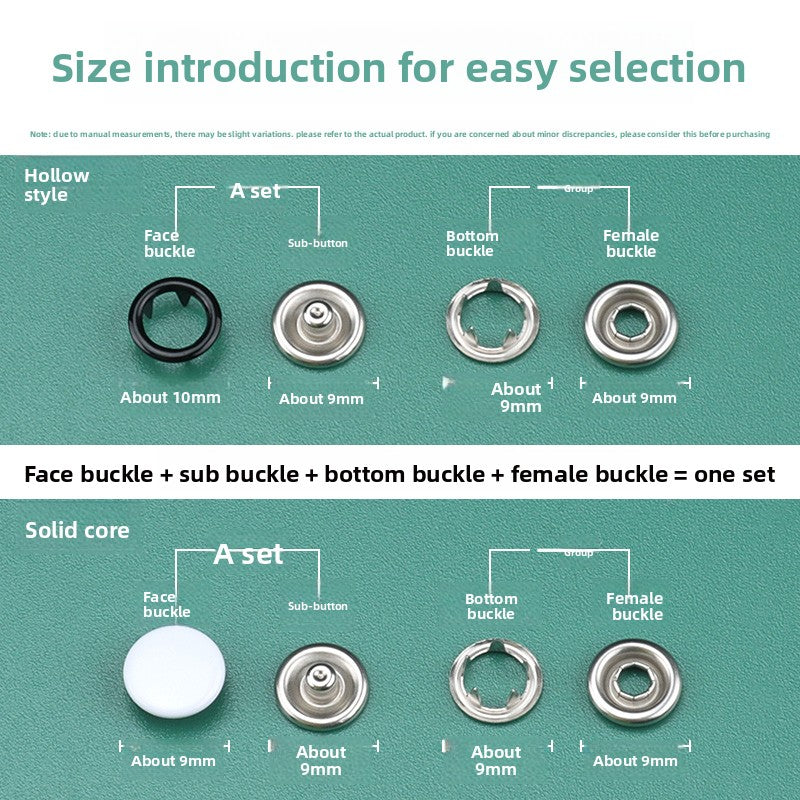 3409★  Baby clothes five-claw buckle installation tool set hidden buckle children's seam-free nail buckle four-fit buckle button five-grip buckle