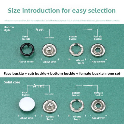 3409★  Baby clothes five-claw buckle installation tool set hidden buckle children's seam-free nail buckle four-fit buckle button five-grip buckle