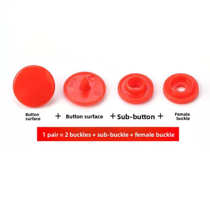 3412★  Button buttons Raincoat hidden buttons Plastic four-in-one buttons Children's overalls Pants Mother buttons Clothes Children's women's snap buttons