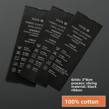 3224★  Washing label Spot washing water mark Customized clothing washing mark Ingredient mark Trademark printing Washing label Customized free shipping