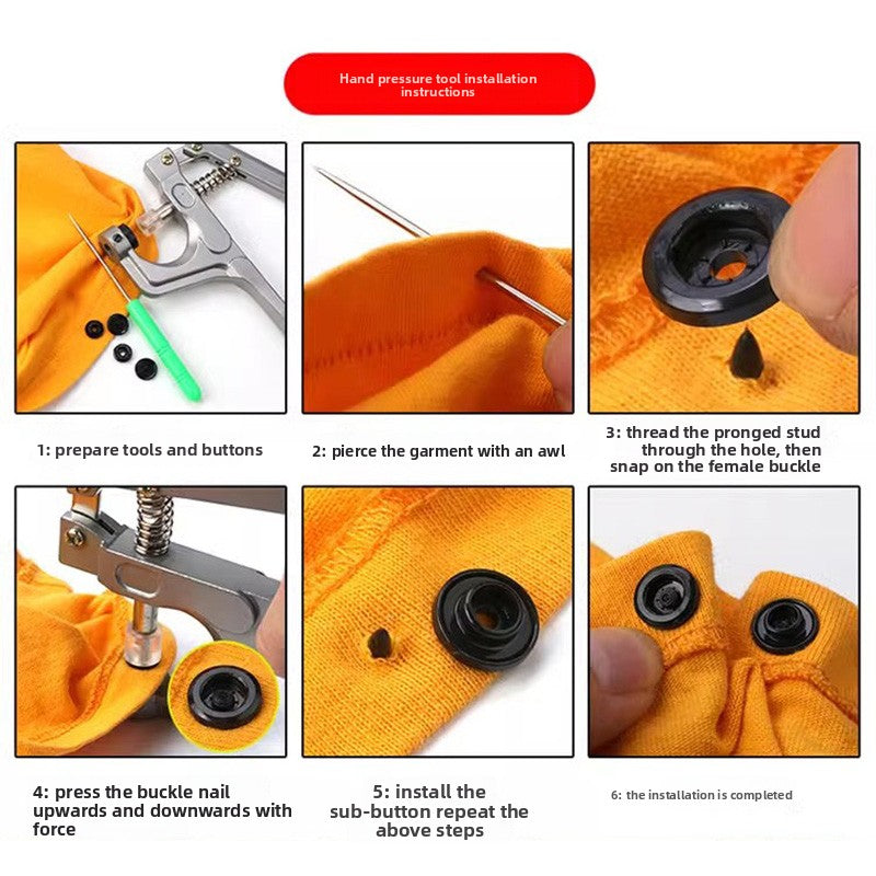 3412★  Button buttons Raincoat hidden buttons Plastic four-in-one buttons Children's overalls Pants Mother buttons Clothes Children's women's snap buttons