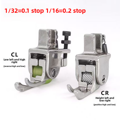 1658★  New boutique narrow high and low roller presser foot leather curtain down jacket thick and thin universal presser foot sewing machine accessories