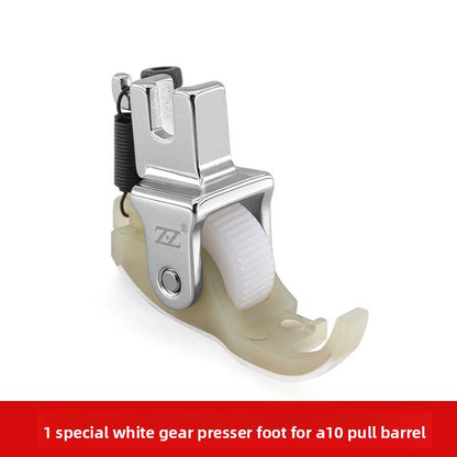 1617★  New flat car A10 pull cylinder special presser foot roller plastic presser foot hemming device wheel Teflon baseplate