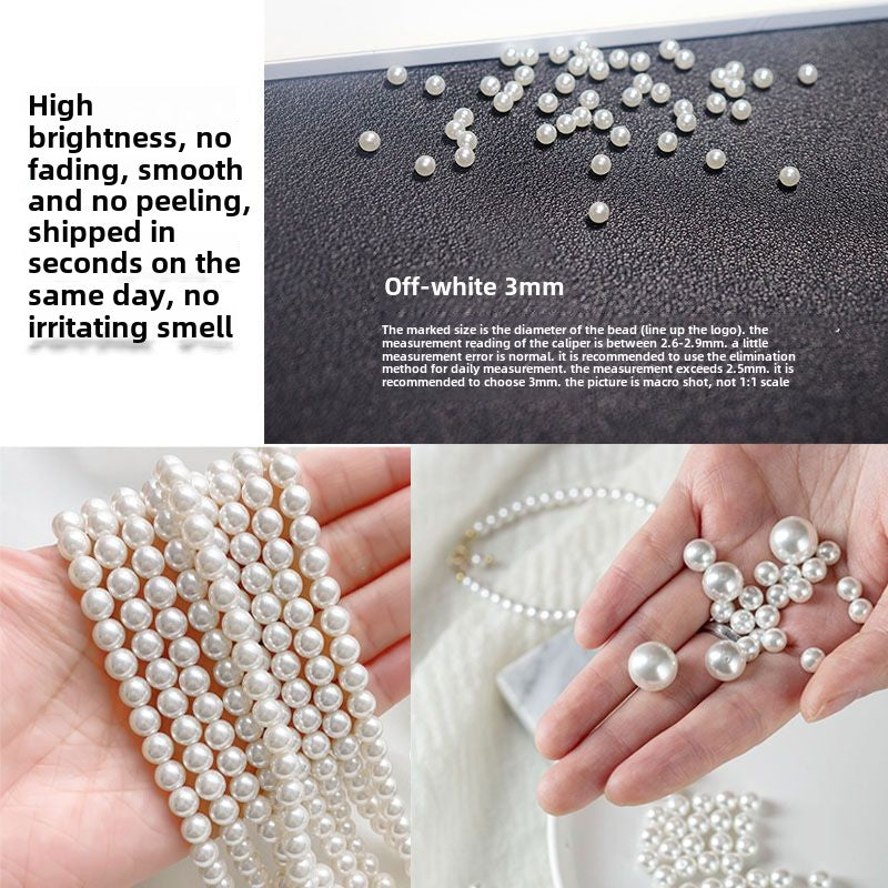 1584★  Boutique high-brightness non-porous imitation pearl mixed New Year's jewelry accessories pearl DIY material handmade beaded loose beads