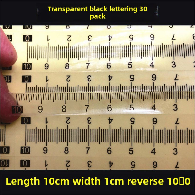1603★  [Transparent self-adhesive] Self-adhesive transparent self-adhesive scale sticky waterproof medium sub-scale scale sticker free shipping can be customized PVC sticker