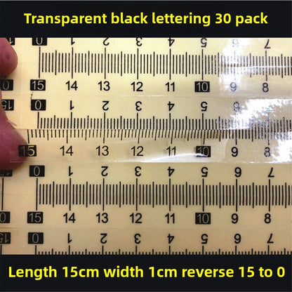 1603★  [Transparent self-adhesive] Self-adhesive transparent self-adhesive scale sticky waterproof medium sub-scale scale sticker free shipping can be customized PVC sticker