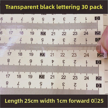 1603★  [Transparent self-adhesive] Self-adhesive transparent self-adhesive scale sticky waterproof medium sub-scale scale sticker free shipping can be customized PVC sticker