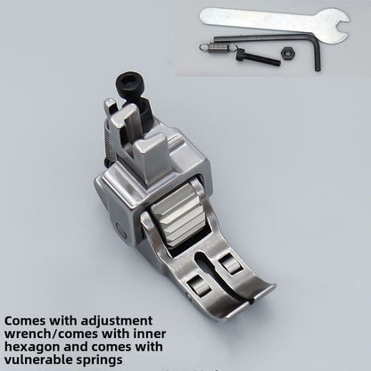 1047★  PL boutique flat car three-wheel roller presser foot, multi-functional thin and thick material adjustable roller presser foot leather down curtain