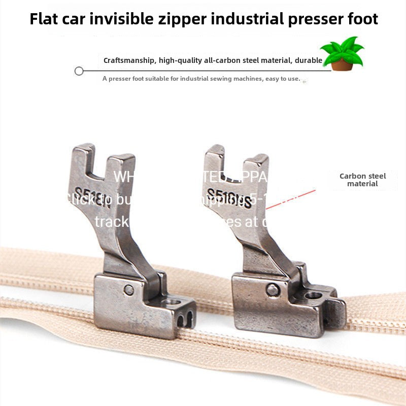 1522★  Sewing machine accessories S518NS invisible zipper presser foot industrial flat car sewing machine flat sewing machine zipper presser foot all steel