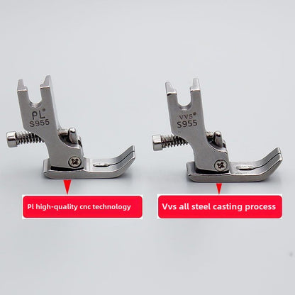 1024★  Flat car wrinkle and shrink press foot P955 flat sewing machine wrinkle press foot, lace ruffle edge simple discount iron press foot