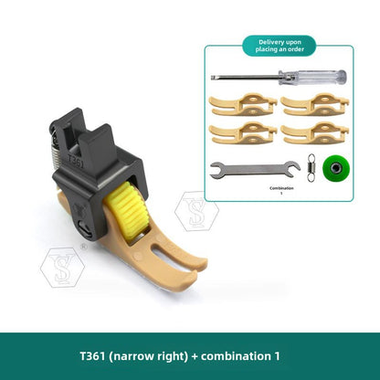 1070★  Unilateral T361/T360 Unilateral narrow roller presser foot half side small upper zipper pressing line multi-purpose