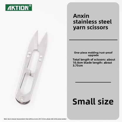 1686★ Tijeras de hilo de acero inoxidable Anxin, tijeras pequeñas para punto de cruz, costura de ropa, tijeras pequeñas para bricolaje hechas a mano, herramienta para cortar hilo