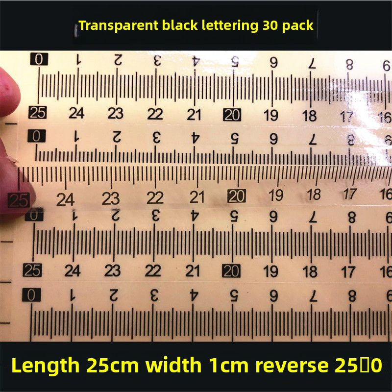1603★  [Transparent self-adhesive] Self-adhesive transparent self-adhesive scale sticky waterproof medium sub-scale scale sticker free shipping can be customized PVC sticker