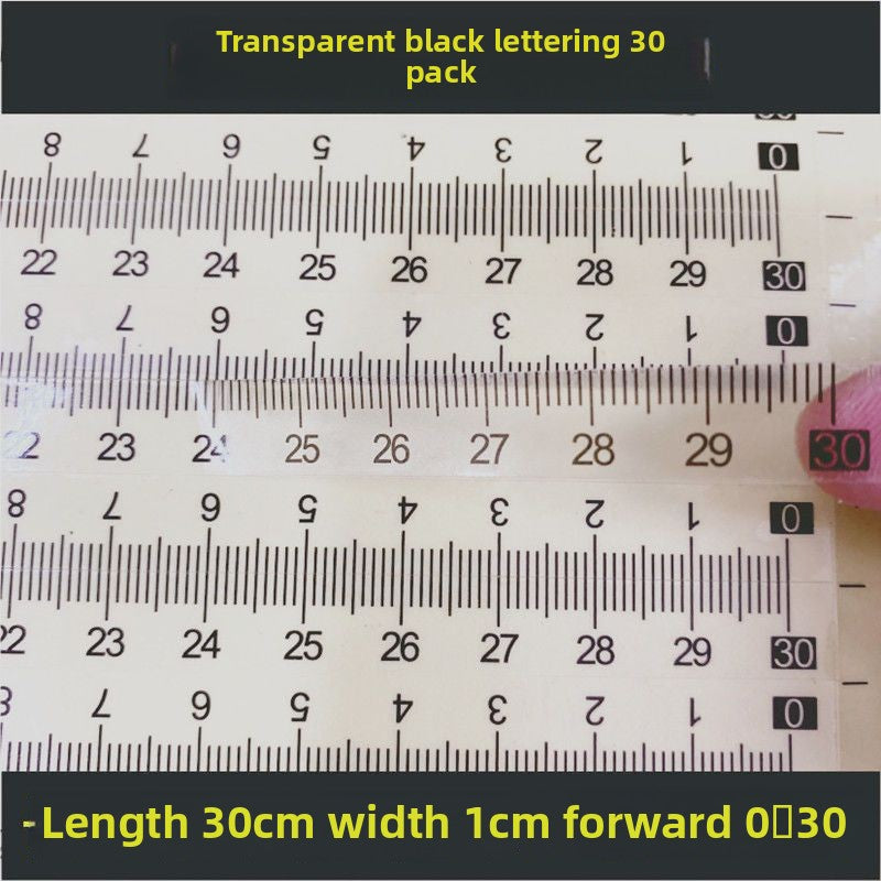 1603★  [Transparent self-adhesive] Self-adhesive transparent self-adhesive scale sticky waterproof medium sub-scale scale sticker free shipping can be customized PVC sticker