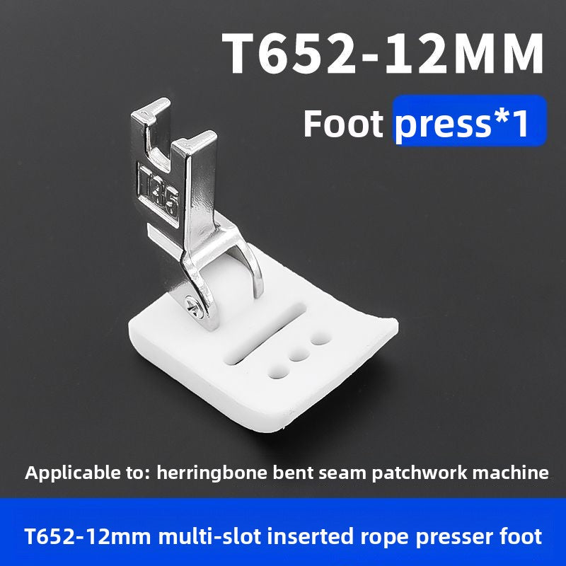 1632★  New T652 Sancao inlaid rope presser foot herringbone car zigzag sewing machine Teflon baseplate sewing accessories wear-resistant
