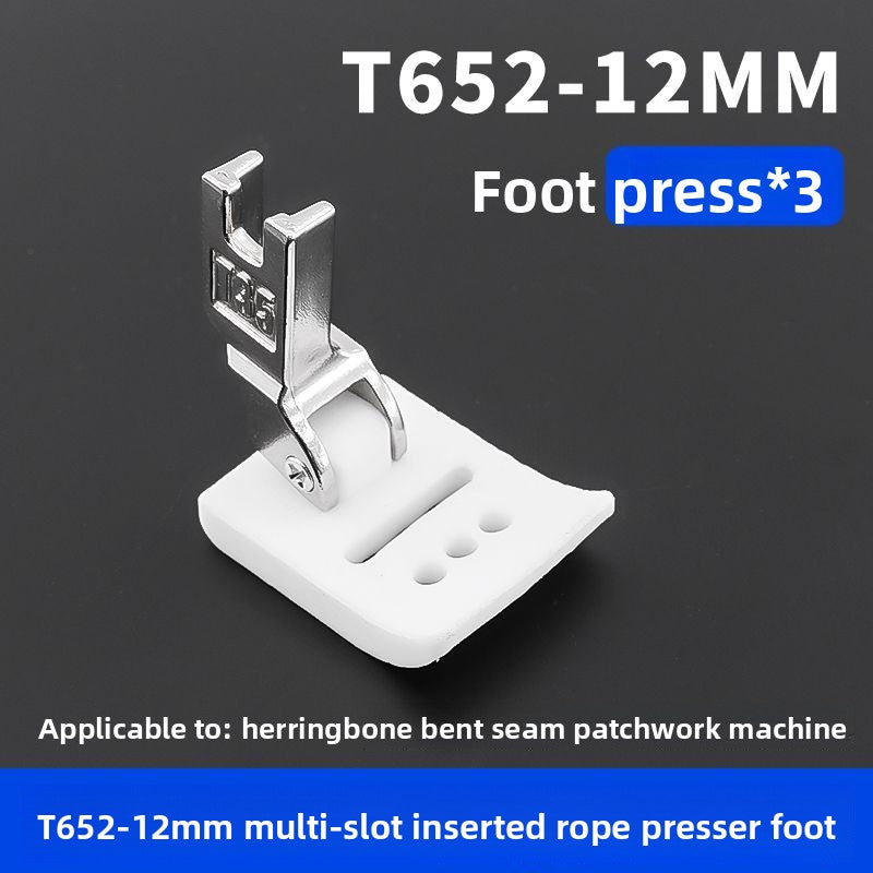 1632★  New T652 Sancao inlaid rope presser foot herringbone car zigzag sewing machine Teflon baseplate sewing accessories wear-resistant