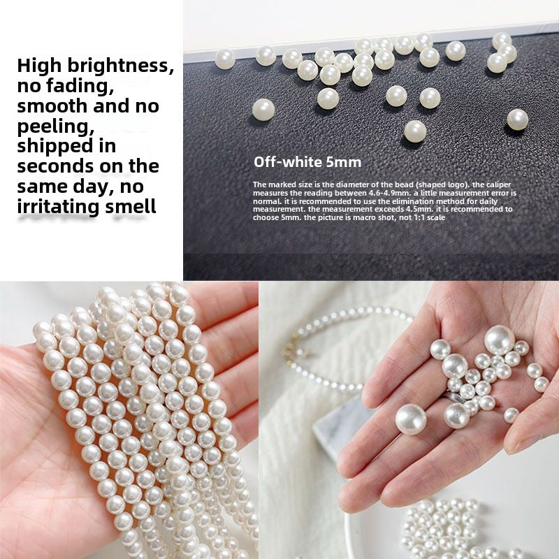1584★  Boutique high-brightness non-porous imitation pearl mixed New Year's jewelry accessories pearl DIY material handmade beaded loose beads