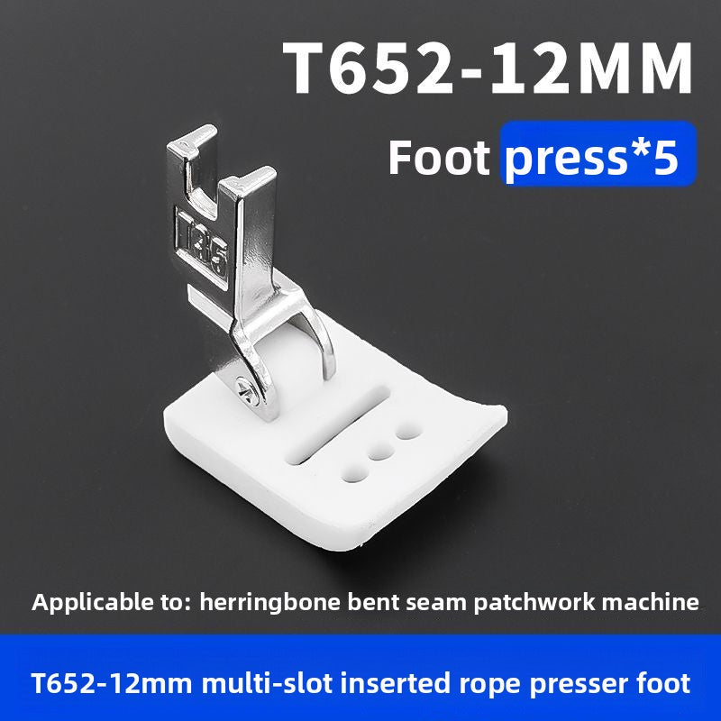 1632★  New T652 Sancao inlaid rope presser foot herringbone car zigzag sewing machine Teflon baseplate sewing accessories wear-resistant