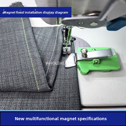 1015★  New sewing machine plastic magnet rib gauge silicone strong adsorption pressure line adjustable multi-functional small gauge